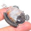 Natural Laguna Lace Agate Gemstone Handmade 925 Silver Pendant 2.05" SP-9251