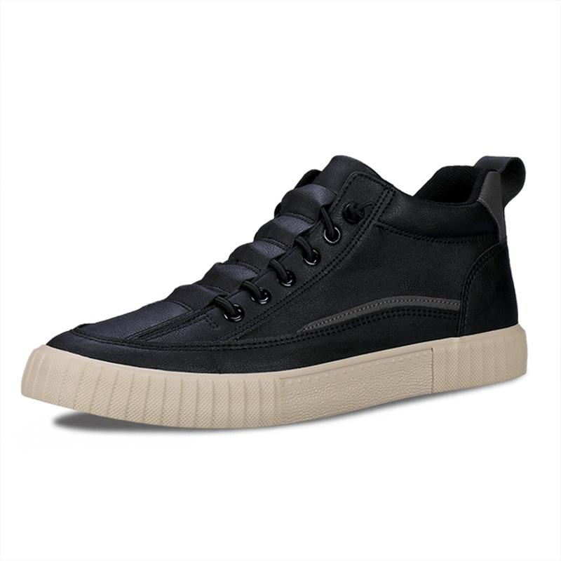 Herrenschuhe Herren High-Top Lederschuhe Trendige Freizeitschuhe Herren Board Schuhe Trendschuhe