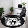 1pc Feline Expression Office Round Area Rug, Under Office Chairs Bedroom Living Room Home Decor, Room Deco, Available In Various Sizes 125