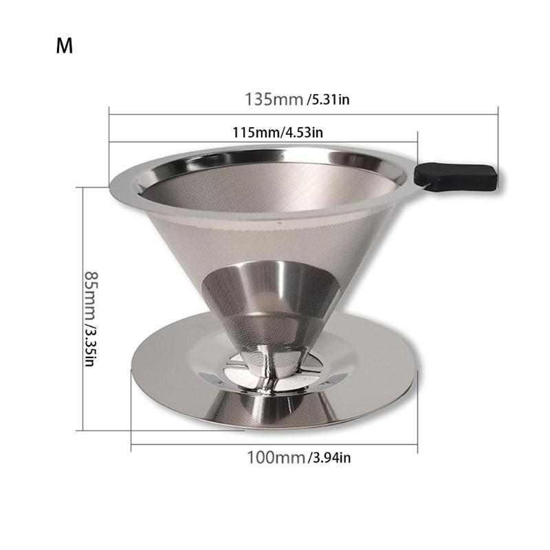 800 Meshes Double Layer Coffee Filter Durable 304 Stainless Steel Coffee Strainer Double Layer Filter For Flavor