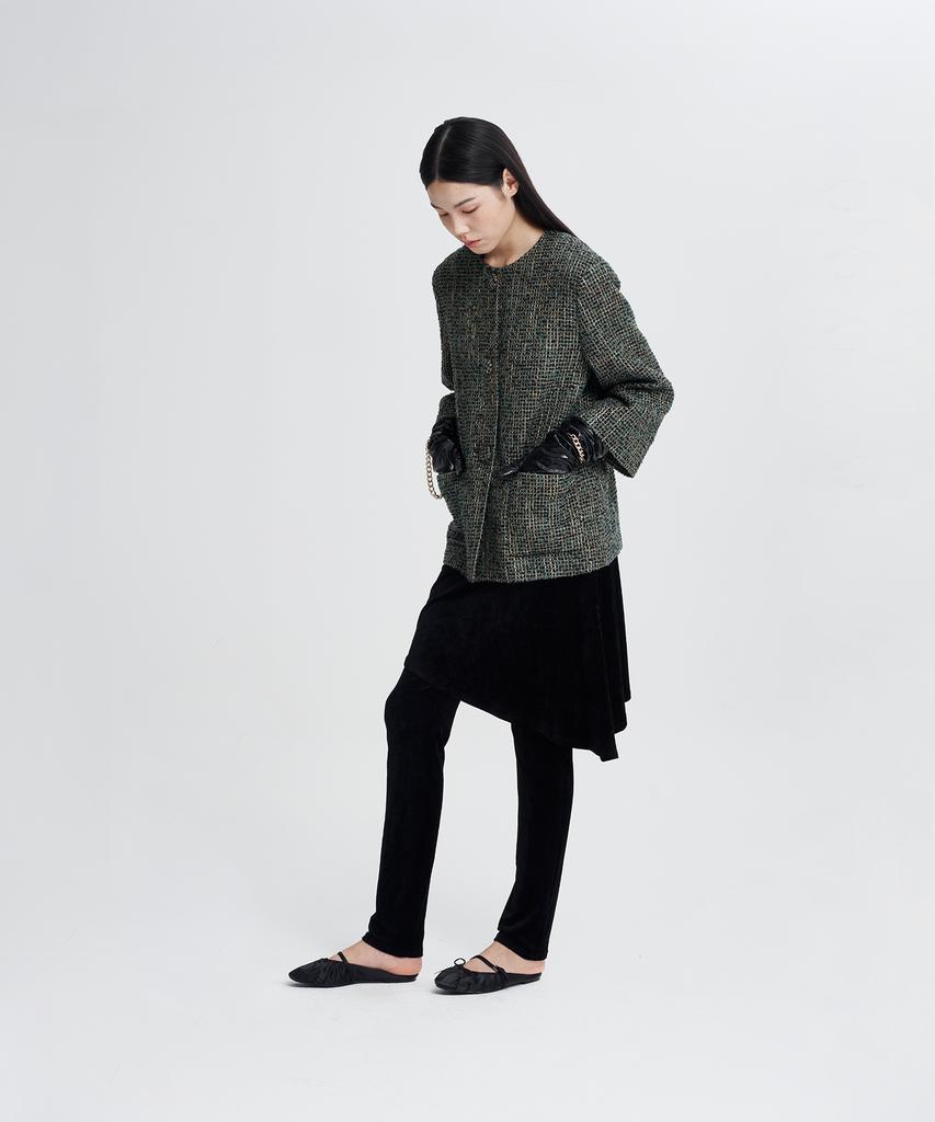 Haipeogeullipeu Velvet Skirt Pants