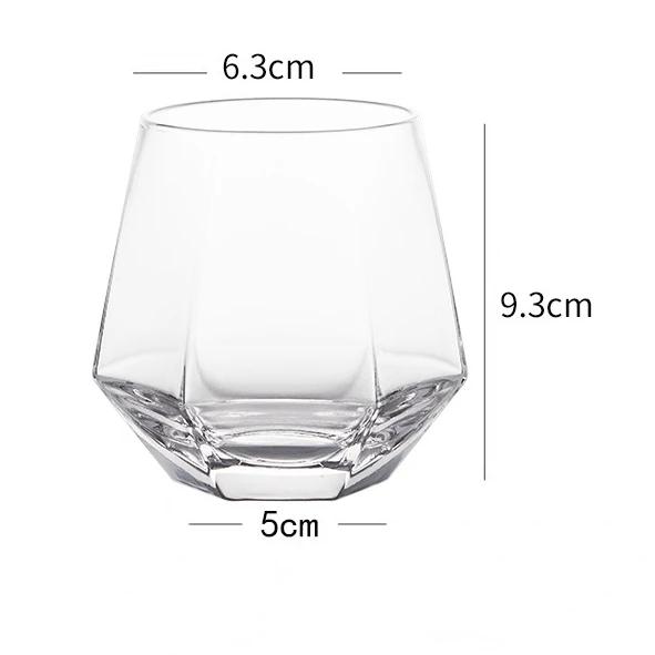 2 stuks/1 stuk Zeshoekig Glas Cadeau voor Vriend 320ml Kleurrijk Transparant Drinkgerei Whiskey Wijn Glazen Huishouden Sap Glas Water Glazen