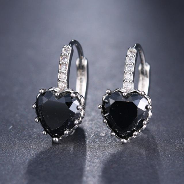 Super Sparkling Zircon Heart Shaped Earrings for Women for Fashion Style Wedding Party Jewelry Gifts Earings