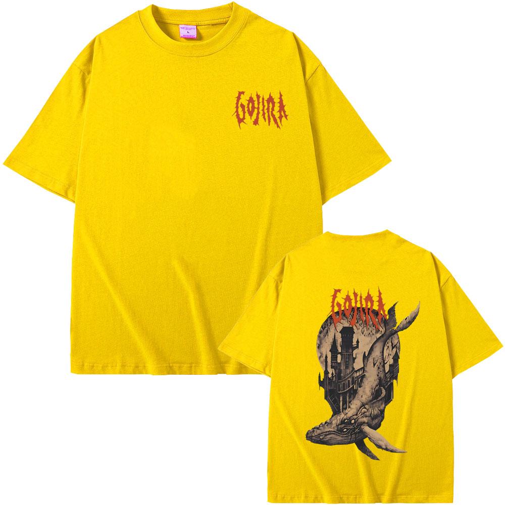 Γαλλικό Μέταλ Συγκρότημα Gojira Από τον Άρη στον Σείριο Φάλαινες που Πετούν Vintage Ροκ Γραφικό T-shirt Unisex Μόδα Unisex Oversized Streetwear