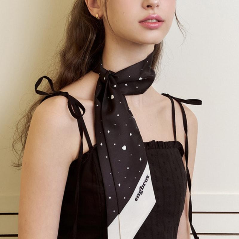 engbrox Heart and Sparkle Twilly Silk Scarf_3 Colors