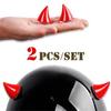 2PCS Devil Horns Cute Horn Helmet Decoration Wing Stickers