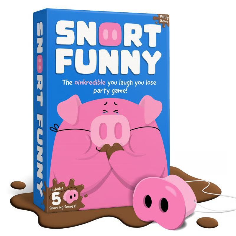 Fun Provide Board Games With 5 Toy Pig Noses And Challenge Cards For Family And Friends To Play When Losing Party Games