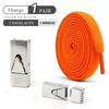 1 Paar 8mm Schoenveters Zonder Strikken Drukknop Schoenveters Zonder Strikken Elastische Veters Sneakers Kinderen Volwassenen Verbreed Plat Schoenvetertje voor Schoenen