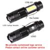 Q5 LED Mini Flashlight Built In Battery Zoom Torch COB Lamp 2000 Lumens Adjustable Outdoor Waterproof Emergency Pocket Light
