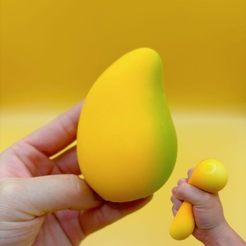 Stress Relief Toy Realistic Mango Squishy Ball Super Slow Rebound Decompression Fidget Butter Toy Anxiety Relief For Office