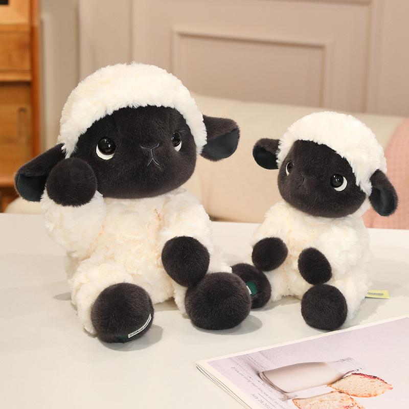 Adorable Black Sheep Plush Toy: Cute Cushion & Creative Doll for Children's Birthdays