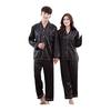 Synthetic Silk Pajamas Women's Pajamas Top and Bottom Set Long Sleeves Long Pants Pair Pajamas Autumn Room Wear Men's Loungewear Large Size Blue
