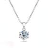 1Carat Genuine Moissanite Pendant Necklace for Women Top-Quality 925 Silver High End Jewelry Ideal for Weddings Parties