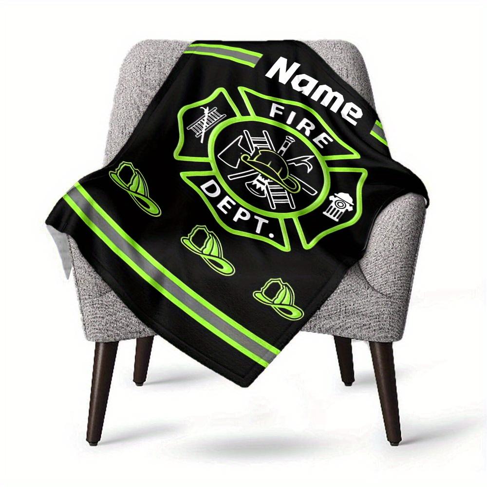 Fire Department Home Customize Your Name Blankets Comfortable Soft Lightweight Allseason Multipurpose Blanket For Picnics Sofas Offices Beds Living