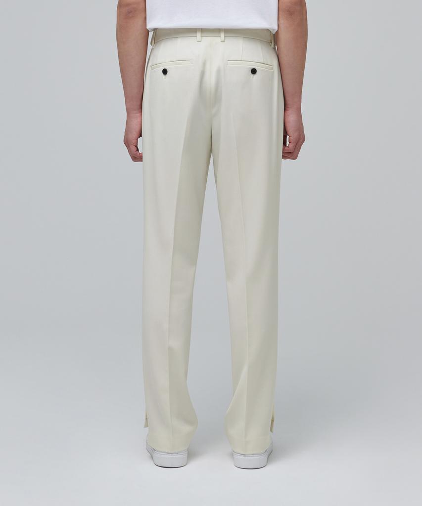 Musinsa Standard Semi-Wide Slit Hidden Banding Slacks [Cream]