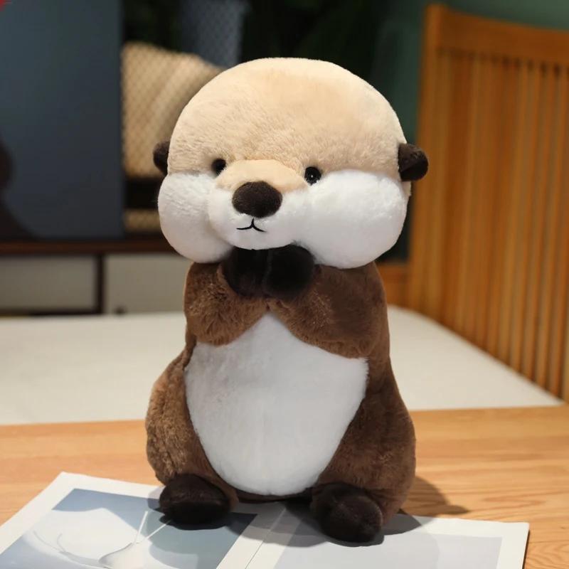 Kreatives 25/40cm Simulations-Glücksotter-Plüsch-Cartoon-Kissen Baby Kuschelpuppe Freundin Freund Geburtstag Weihnachten Überraschungsgeschenk