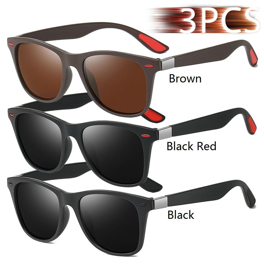 Stylish Vintage Square Unisex Driving Fishing Sun Glasses Anti-Glare Eyeglasses Men Women Luxury De-signer Sun Glasses UV400