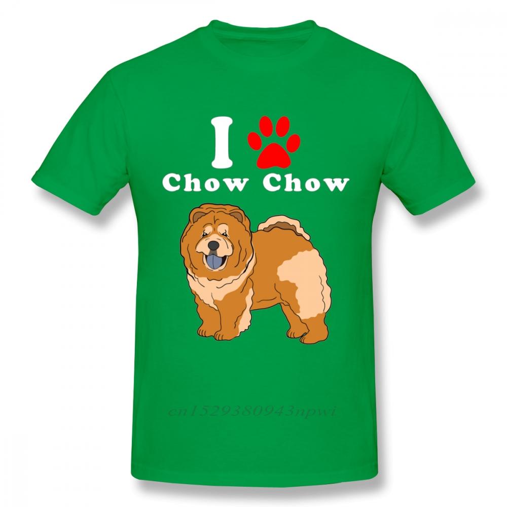 Round Neck I Love My Chow Chow In The Year Of The Dog Adopt  Rescue Dog Lover Mom Or Dad Save Abandoned Pet Dot T Shirt