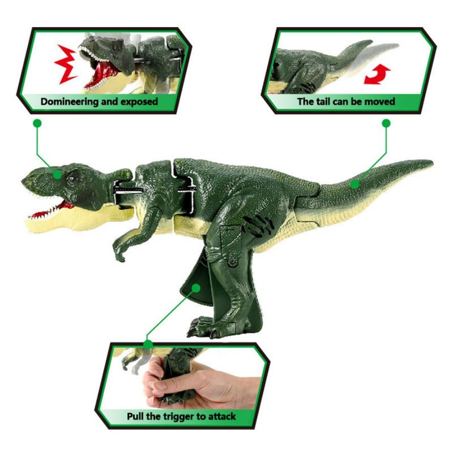 Hryzúci T-Rex Dinosaur Hračka s elektronickým revom, Trasúca sa hlava, Zvukové efekty, Interaktívny Tyrannosaurus, Darček pre deti