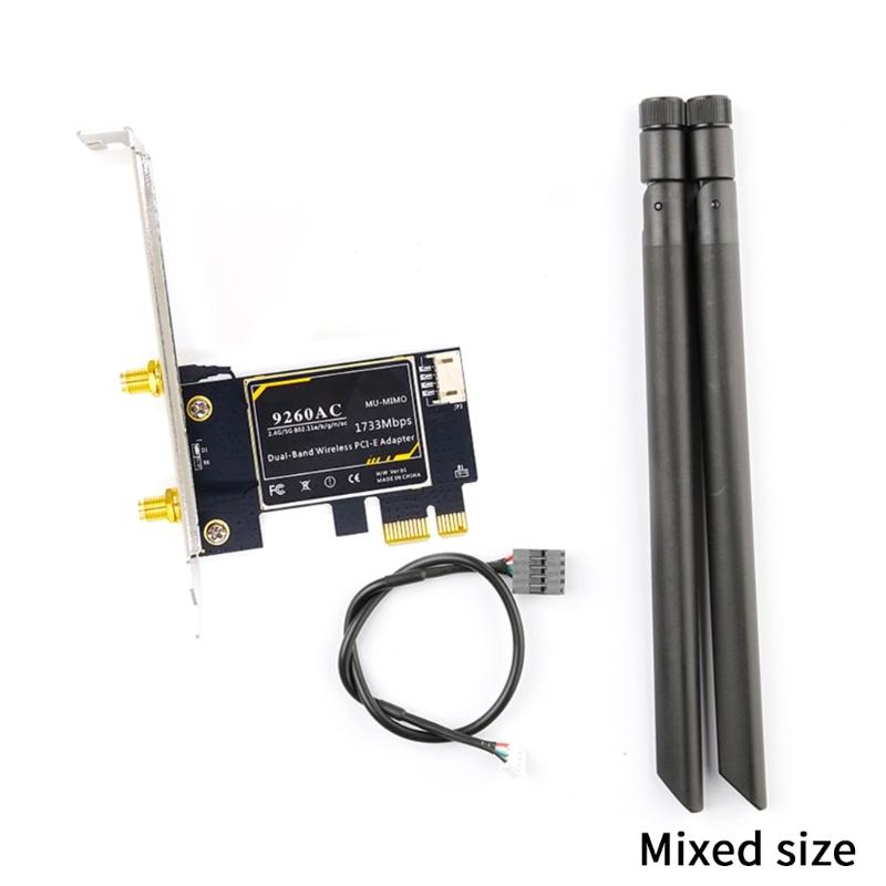 9260AC 2.4Ghz/5Ghz -Band 1730Mbps WIFI Adapter Card PCI-E 1X -compatible5.0 Wireless 9260NGW for Desktop