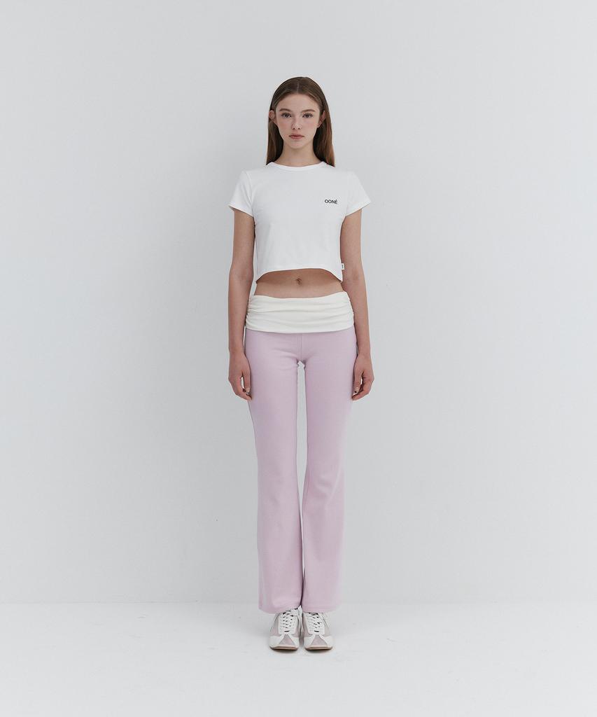 Une Roll-Up Flare Pants_Pink