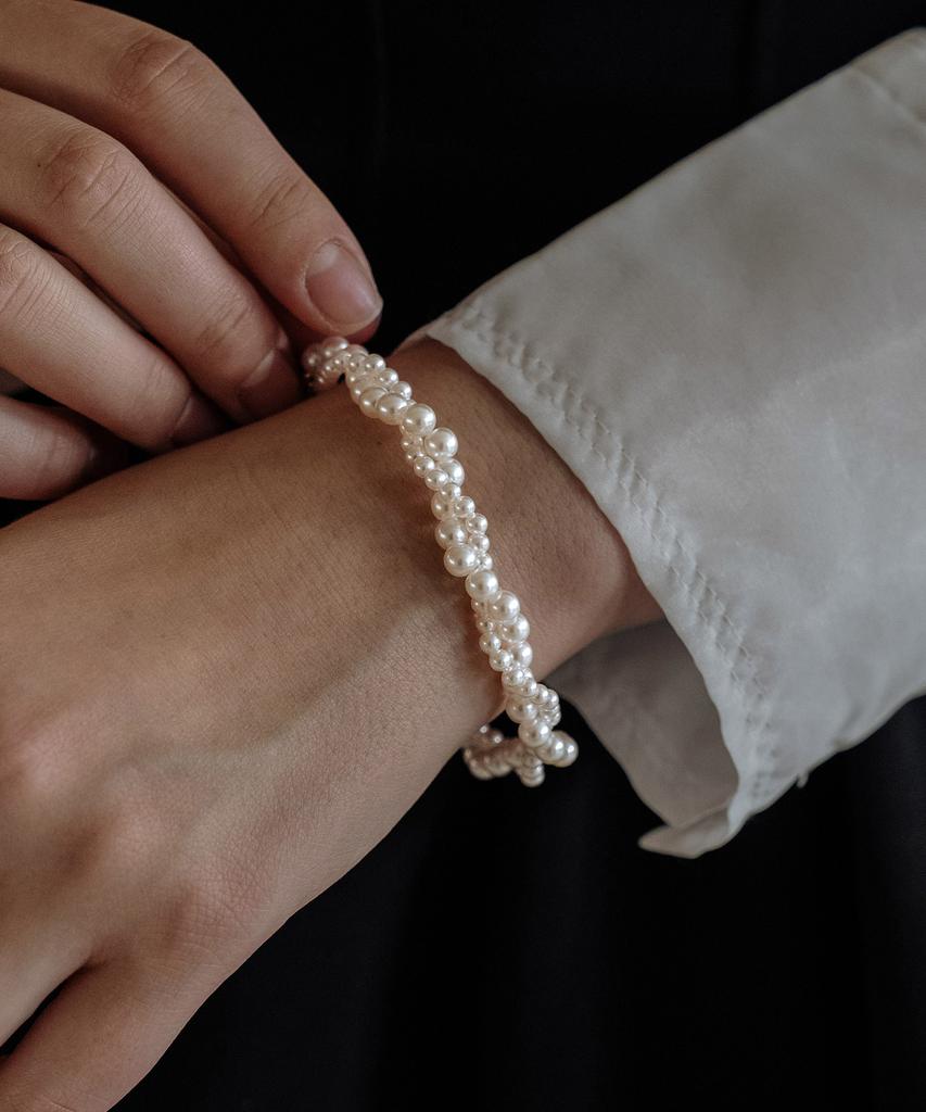 Has En017 Glass Pearl Bracelet (2Colors)