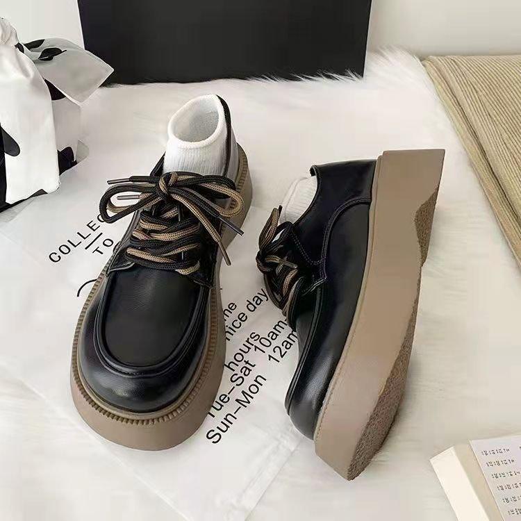 Fashion Fashion Casual PU Leather Platform Shoes for Women Spring Autumn Japanese Fashion Causal Loafers Female Designer Mary Jane Shoe