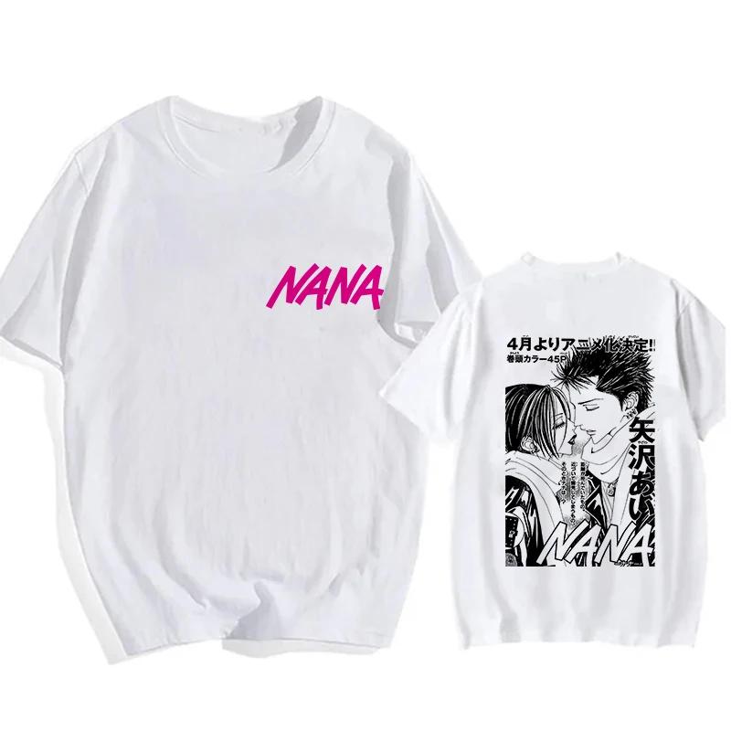 2025 Summer Nana Osaki Gothic Comic Tshirt Mens Funny Tshirt Loose Cotton Top Fashion Hiphop Y2k Tshirt Street Clothes