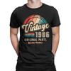 Unisex Unisexs Vintage 1986 Original Parts T Shirt 40th Birthday 100 Cotton Tops Vintage Round Neck Tee Shirt Big Size TShirts