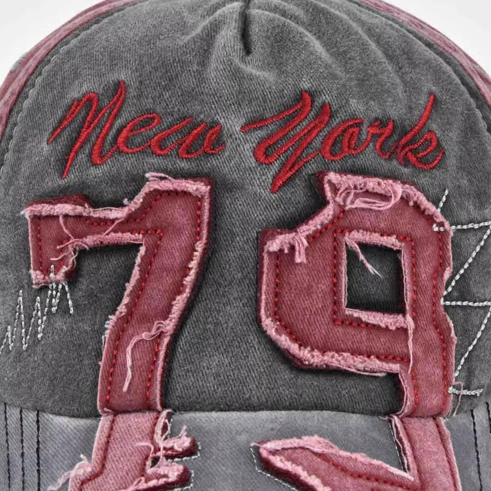 Color matching washed baseball cap embroidered baseball cap three-dimensional patch letter embroidery cap sun hat