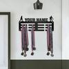 Personalisierte Metallwandkunst Benutzerdefinierter Name Fußball-Medaillenhalter Heim-Sportdekoration