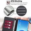 RFID Anti-Theft Flip Plånboksfodral För Oppo Reno 4 5 Lite Realme 8i 9i C21Y C21 C25Y C35 C31 8 9 Pro Cover PU Läderhölster 6 kortplatser Telefon Bumper