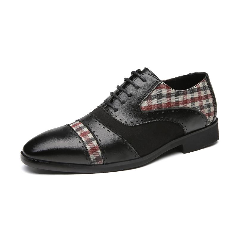 Fashion Italian Style Men's Brogue Shoes Anti Slip Wear-resistant Men's Leather Casual Shoes Business Work Mens Shoes Plus Size 38-47