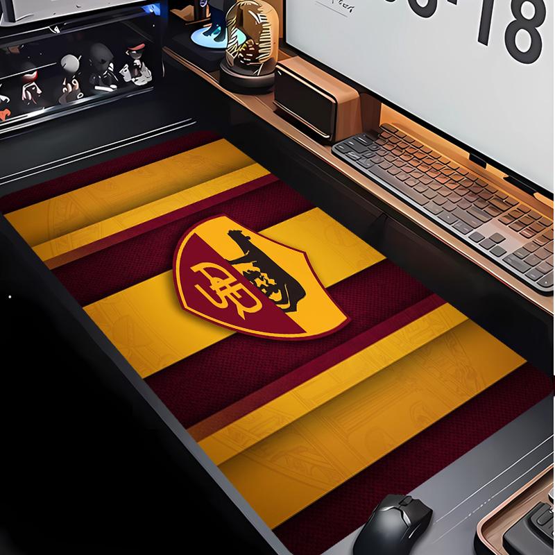 AS Roma Football Pattern Mouse Pad Non?Slip Rubber Base Gaming Mousepad For Desk Office Home