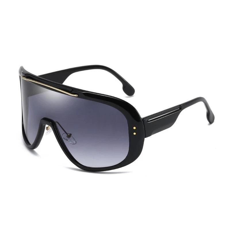 Mirror Shield Visor Sunglasses UV400 Oversized Windproof Sport Goggles for Women Men One Piece Big Frame Shades