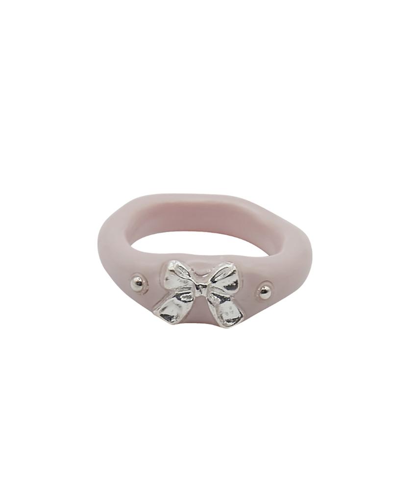 Nff Ribbon Metal Ring-Pink