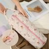 New Quilting Cotton Hair Dryer Storage Bag Large Capacity with Handle Curler Storage Bag Soft Portable Carrying Case for Travel