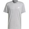 Solid Color Sport Round Neck Short Sleeve T-Shirt Men Tops Grey GM2076