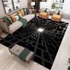 3D Optical Illusion Tunnel Area Rug Modern Art Geometry Hole Home Decor Carpet Soft Non-slip Floor Mat for Living Room Bedroom