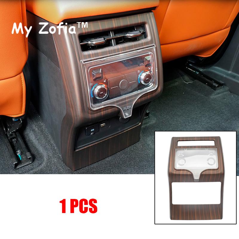 For Haval H9 2024 2025 MKII 2nd Car Rear Air Conditioning Outlet Decorative Panel ABS Wood Grain Carbon Fiber Original Car Color