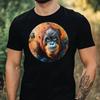 T-Shirt Herren Orang Utan Portrait Motiv Baumwolle Größe XS bis 5XL