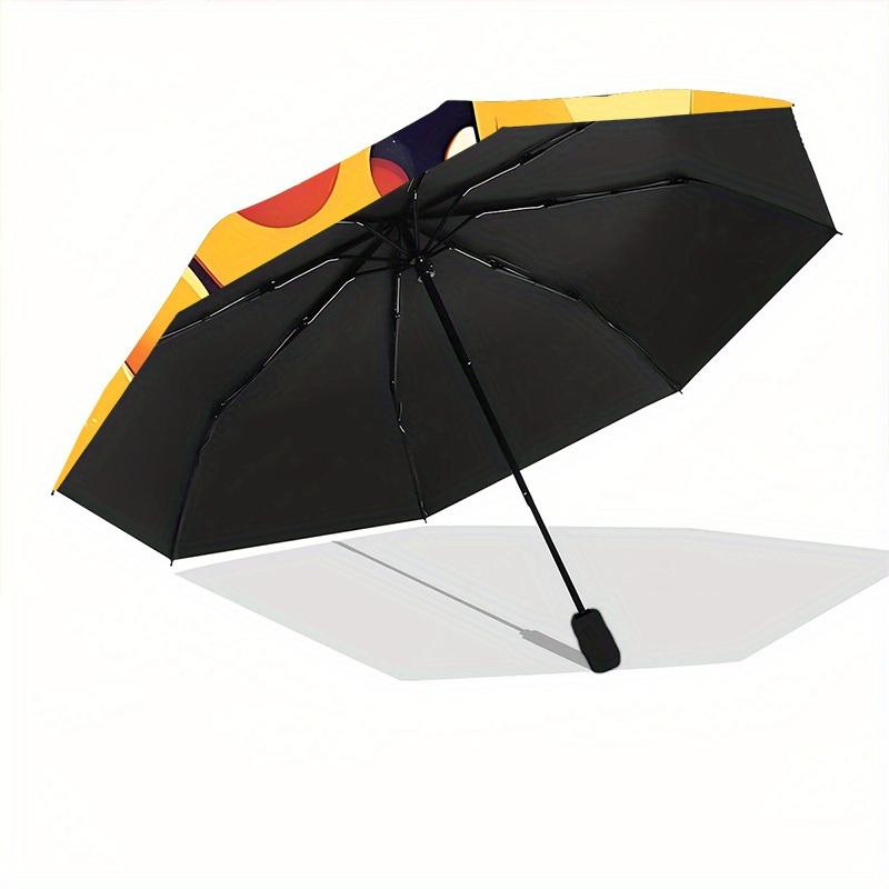 1pc Pikachu Automatic Open Umbrella - 8-Rib Compact Foldable Design, Durable Fabric for Casual & Fashion Use, 077