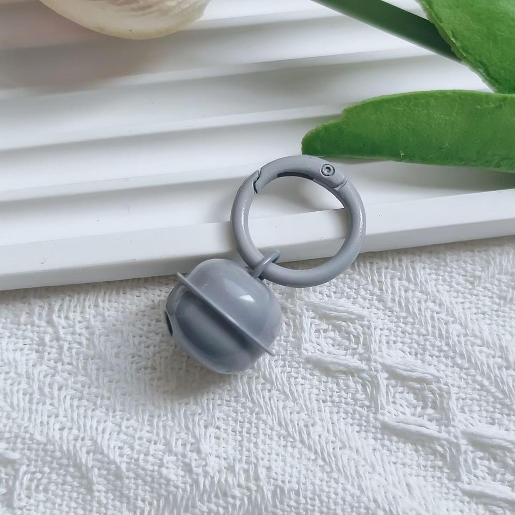 Candy Color Bell Pendant Keychain with Enamel Spring Buckle for DIY Jewelry and Bag Accessories