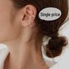 Non-Pierced Double-Layer Tassel Ear Cuff with Long Chain and Trendy Hong Kong Style