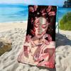 Dreamy Butterfly Fairy Style Pattern Polyester Microfiber Beach Towel Is Highly Absorbent, Suitable Swimming and Beach Outings