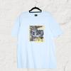 T-shirt Graphique HUF Ciel Bleu Streetwear Tee Skate Décontracté Été Taille M