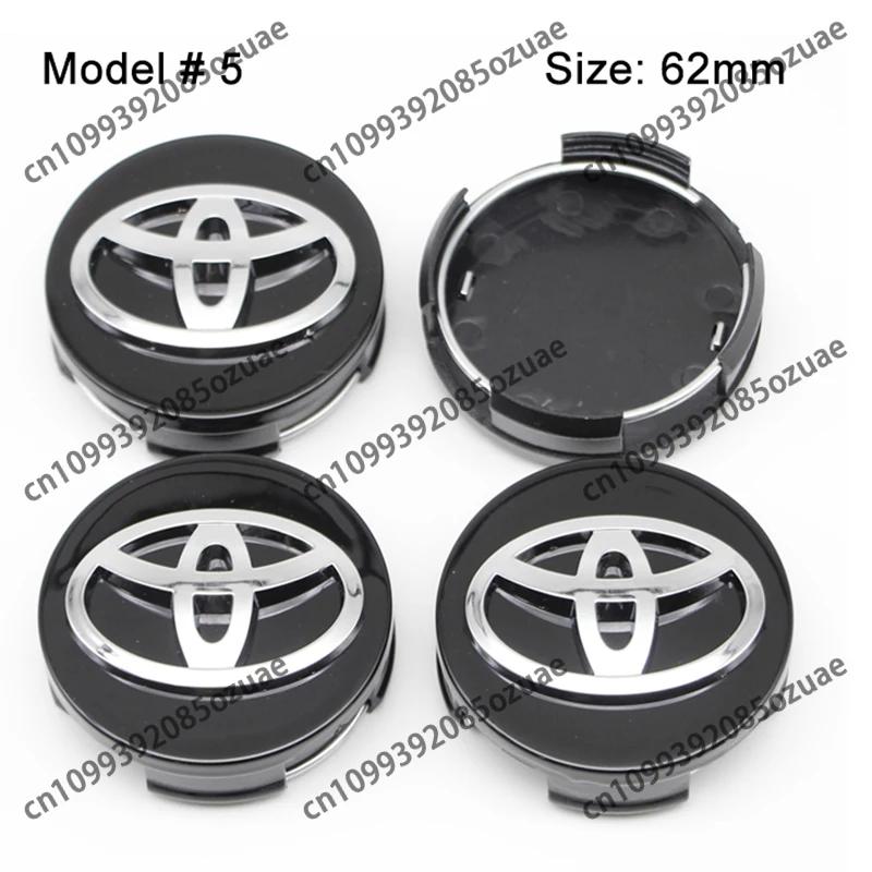 4Pc 56mm+60mm 57mm 62mm Car Wheel Center Hub Cap For Toyota TRD Rav4 Yaris Prius Avensis Corolla Camry Cover Sticker Accessories