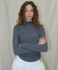 MAIS Wool Tencel Half Neck Tee / Gray