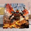 Kamen Rider Anime Flannel Blanket – Soft, Warm, Perfect for Sofas, Bedding, Camping, Travel, Office, and Home Decor – QJY