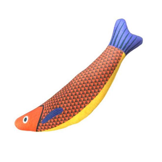 Cat Toy Imitation Fish Design Built-in Catnip Kitten Teething Aid Bite-resistant Teeth Grinder Scratch-Resistant Pet Toy